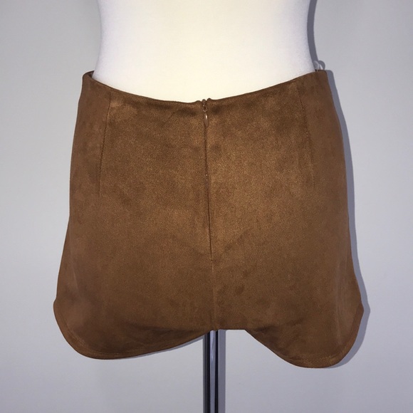 Blue Blush Envelope Skort Suede Brown - Picture 5 of 6